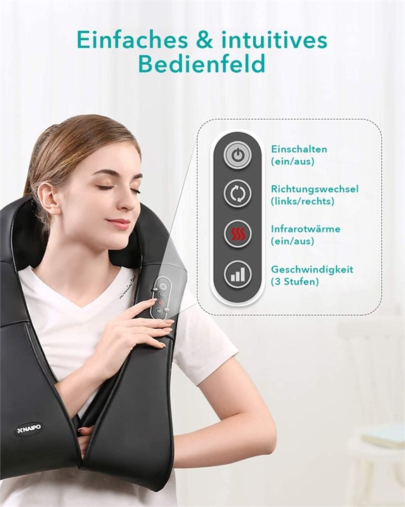 Image du produit Naipo Appareil de massage Shiatsu pour les épaules et la nuque