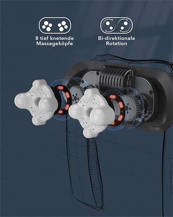 Image du produit Naipo Appareil de massage Shiatsu pour les épaules et la nuque