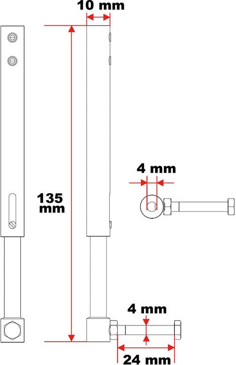Image du produit Eurokit jambe de force télescopique 135mm 2pcs.