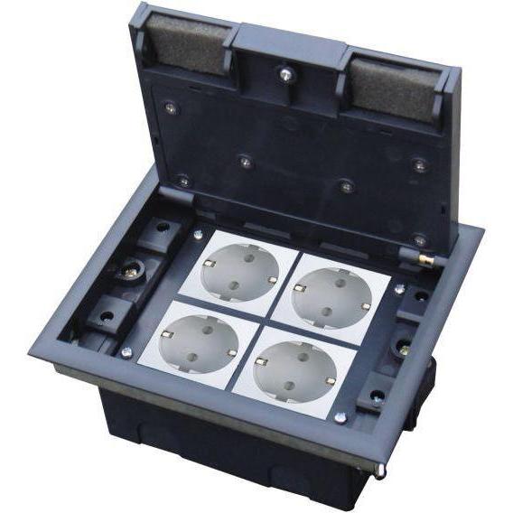 Alantec Scatola da pavimento 4M (Case), Accessori di elettronica + Alloggiamento, Grigio