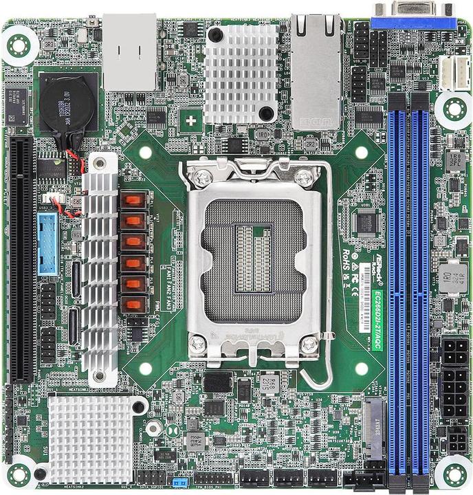 AsRock Rack EC266D2I-2T/AQC (LGA 1700, Intel C226, Mini-ITX)
