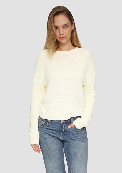 Immagine prodotto s.Oliver Strickpullover Baumwollmix-Pullover mit Strukturmuster (XL)