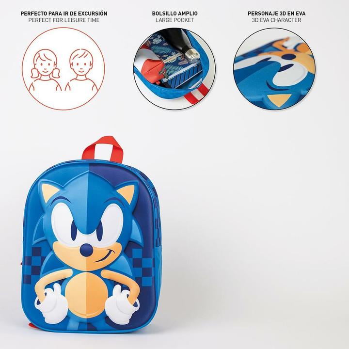 Image du produit Jakks Pacific Sac à dos scolaire Sonic Bleu 25 x 31 x 10 cm