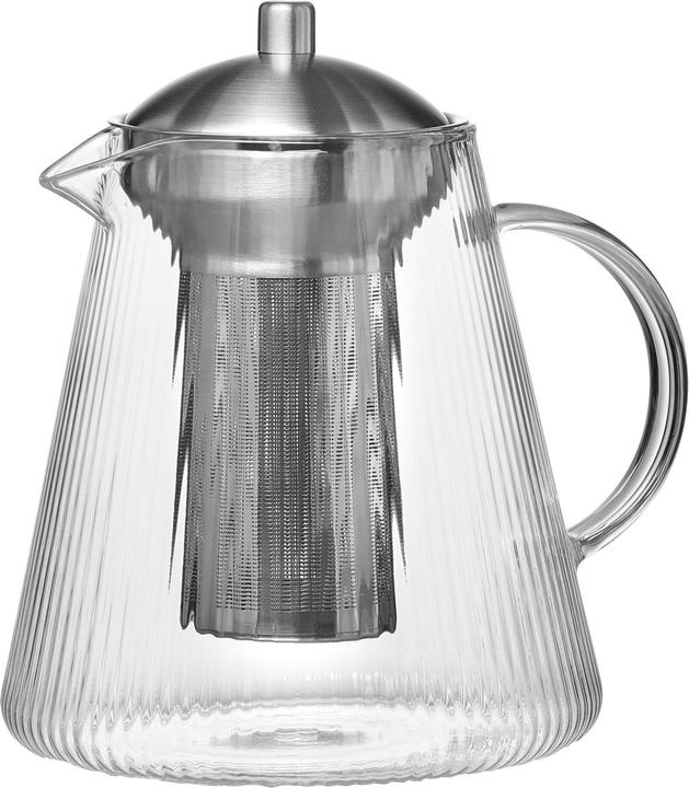 Ritzenhoff & Breker Teekanne Jive mit Sieb, Borosilikatglas, Klar, 1.5 L, 824636 (1.50 l)