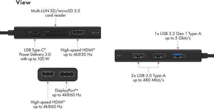 Immagine prodotto Icy Box IB-DK4011-CPD (USB-C, 9 porte)