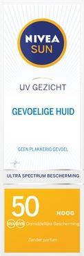 Produktbild NIVEA Sensitive Face Sun Cream SPF50+ 50g (Sonnencreme Gesicht, SPF 50+, 50 g)