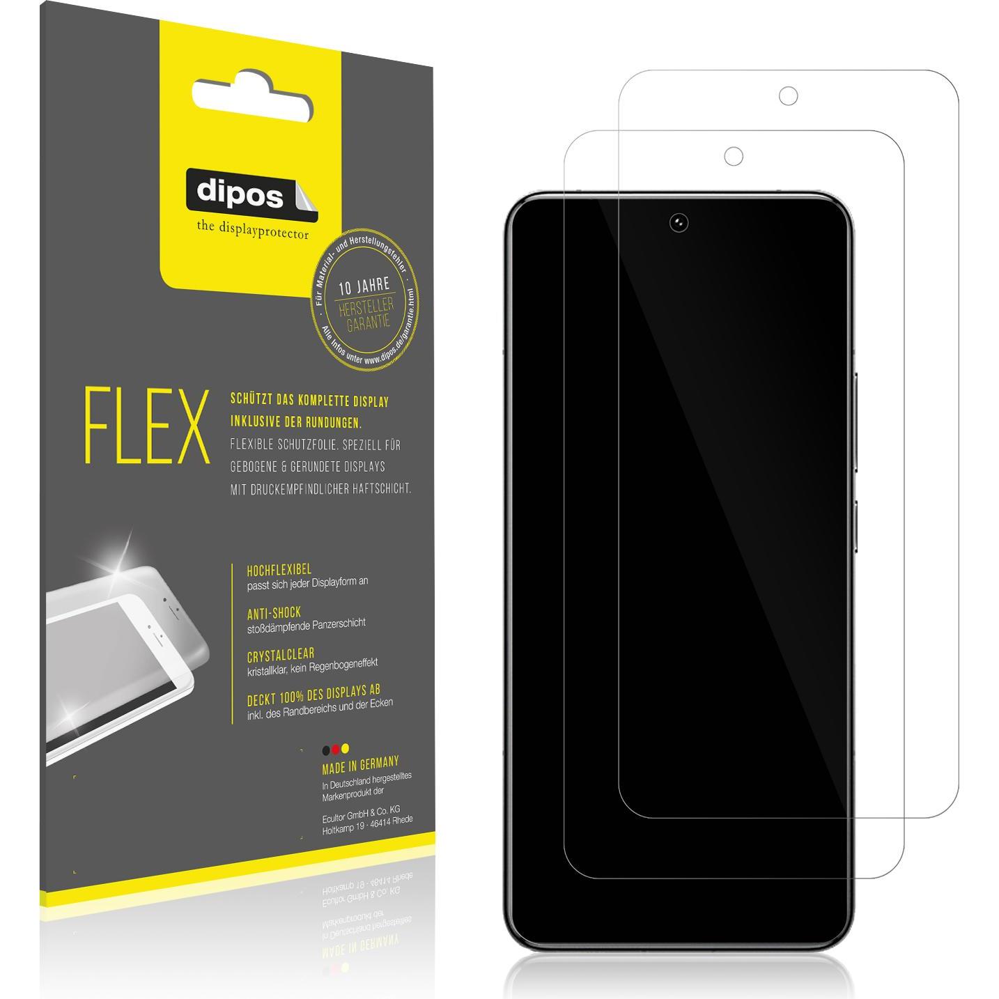 Dipos Displayschutzfolie Full-Cover 3D (2 Stück, Xiaomi 14 Ultra), Smartphone Schutzfolie, Transparent