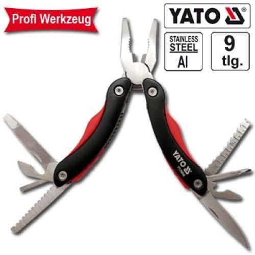 Produktbild Yato Profi Multifunktionswerkzeug 9 tlg. incl. Tasche YT-76042 (9 Funktionen)