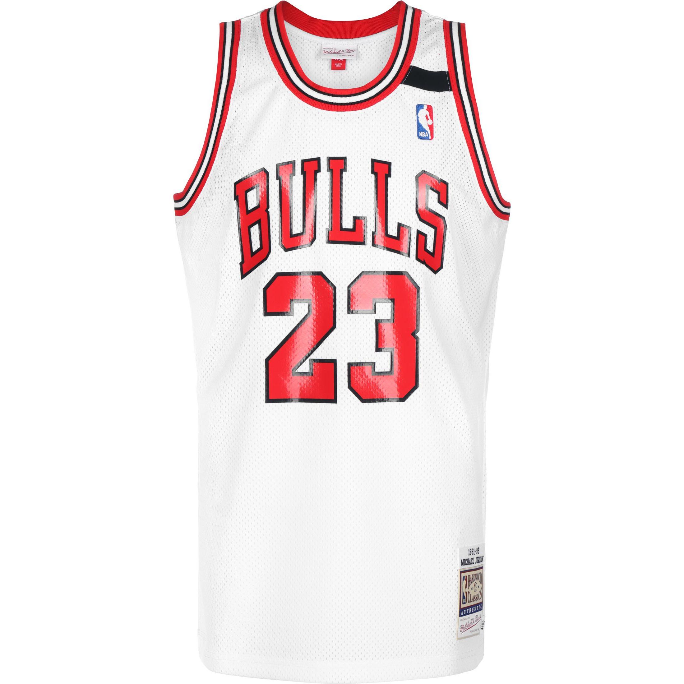 Mitchell & Ness, Unisex, Maglietta calcio, Maglia NBA Michael Jordan - Chicago Bulls - 1991-92 - 101909 (M), Bianco, M