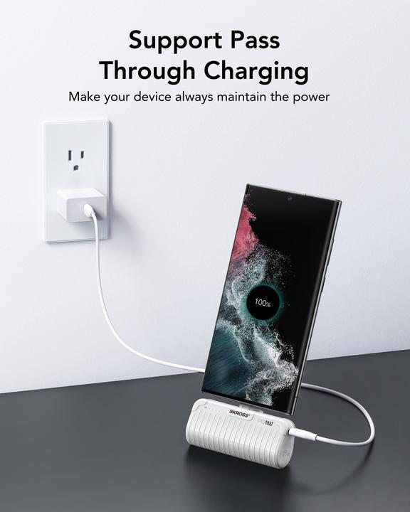 Produktbild Peter Jäckel SKROSS Power Bank RELOAD Power Stand 5000 PD White (5000 mAh, 20 W, 18.50 Wh)
