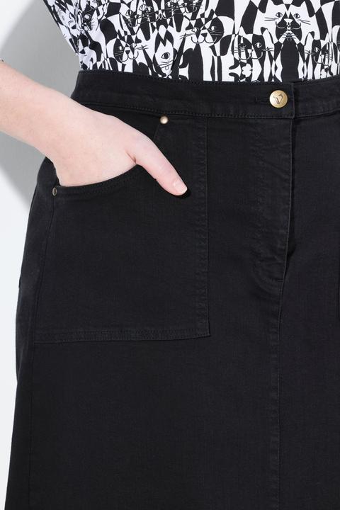 Immagine prodotto Ulla Popken Gonna di jeans in comodo tessuto elasticizzato dal taglio svasato con tasche (62)