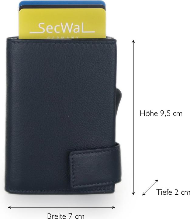 Immagine prodotto SecWal 1 Kreditkartenetui Geldbörse RFID Leder 9 cm