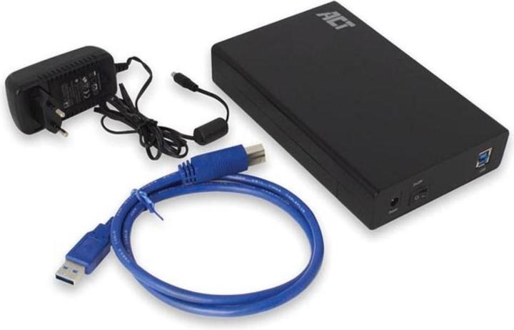 Actual product image ACT 3.5" SATA hard drive enclosure, screwless, USB 3.2 Gen1 (3.5")