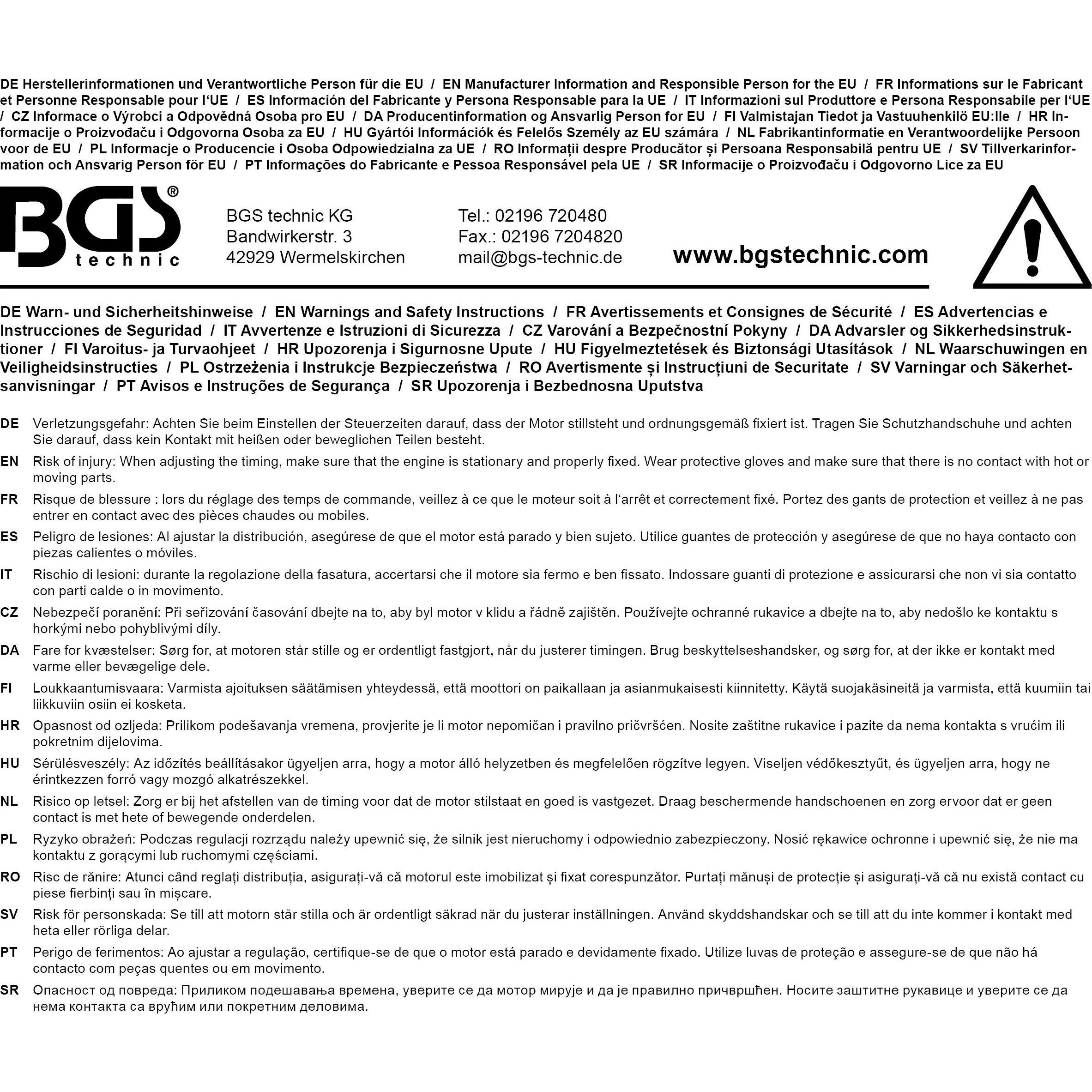 Thumbnail - BGS, Fahrzeug Werkzeug, Fühlerlehre für Ford für Art. 8156