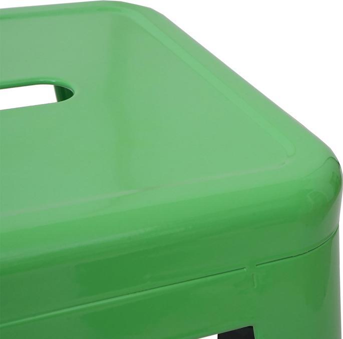 Produktbild Swisshandel24 4x Barhocker, Barstuhl Tresenhocker, Metall Industriedesign stapelbar grün