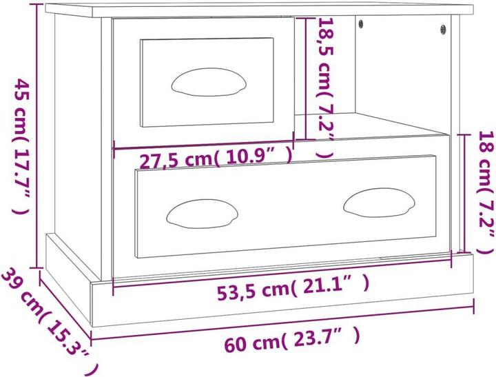 Immagine prodotto vidaXL Nachttisch (60 x 39 x 45 cm)
