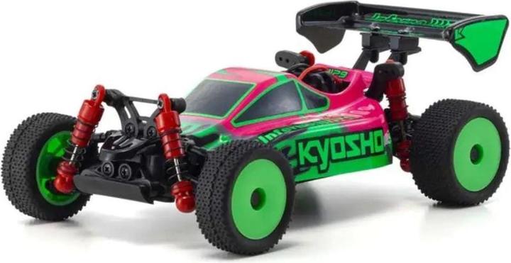 Produktbild Kyosho Buggy Mini-Z Inferno MP9 TKI13 4WD Grün / Pink, ARTR, 1:27 (RTR Ready-to-Run)