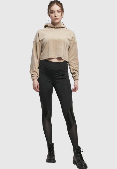 Actual product image Urban Classics Ladies Cropped Velvet Oversized Hoody (XL)