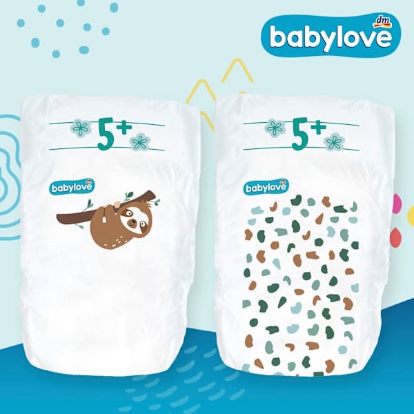 Immagine prodotto dm babylove Premium-Windeln (Dimensione 5, Pacco trasportabile, 34 Pezzo/i)