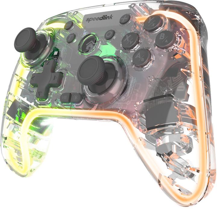 Produktbild Speedlink RAIT NX RGB Gamepad - Wireless/Wired - for PC/Android/Switch OLED/Lite, clear transparent (Android, PC, Switch Lite, Switch OLED)