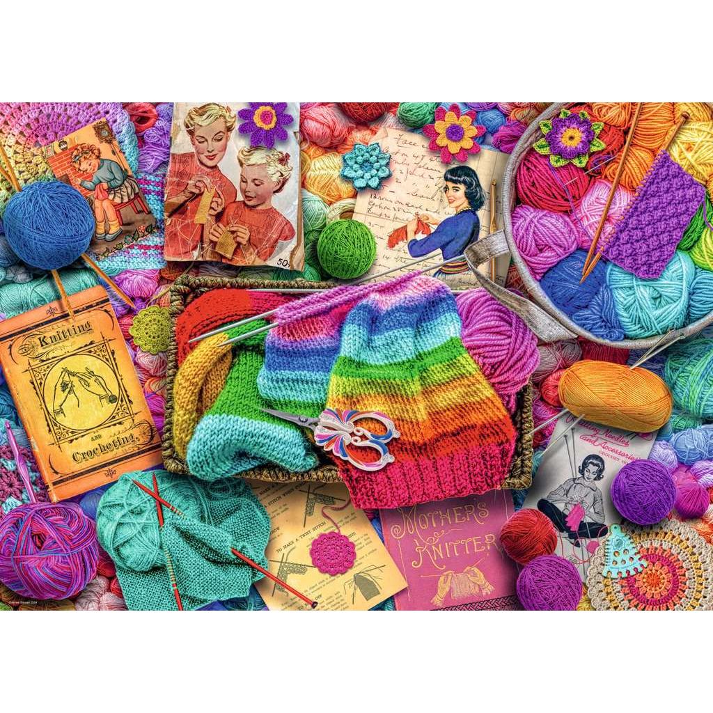 Thumbnail - Ravensburger Vintage Knitting & Crochet (1000 Teile)