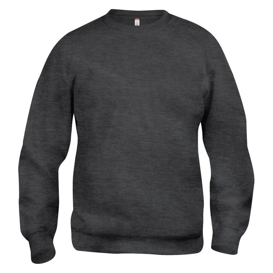 Clique, Unisex, Pullover, Sweatshirt Rundhals Basic 021030, Polyester, Baumw., Anthrazit Meliert, M, Grau, (M)