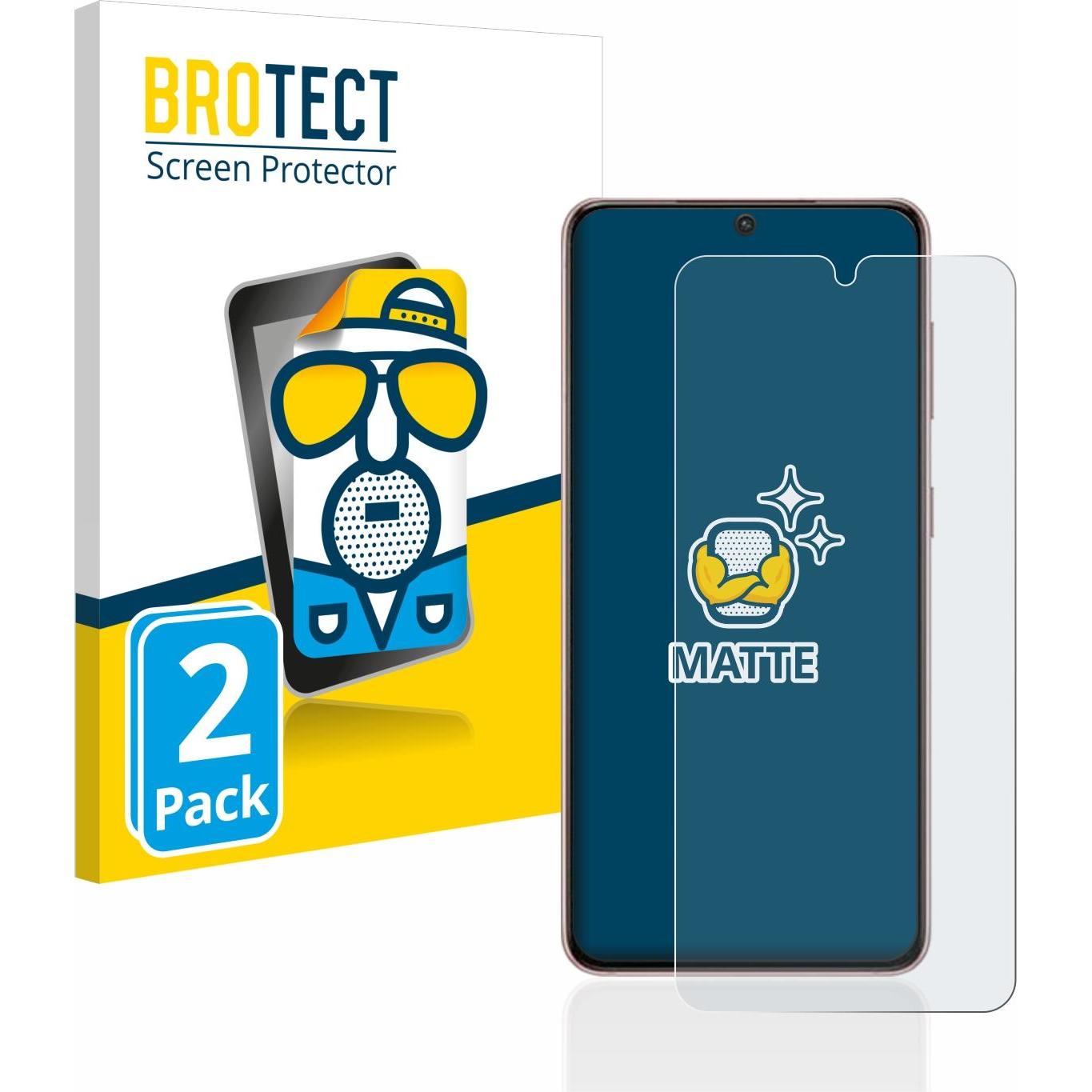 BROTECT Entspiegelungs-Schutzfolie Displayschutz Matt (2 Stück, Samsung Galaxy S21), Smartphone Schutzfolie, Schwarz