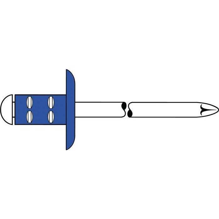 Gesipa, Rivetti, Rivetti ciechi acciaio/acciaio 4,8x10 mm PolyGrip Confezione da 500 pezzi