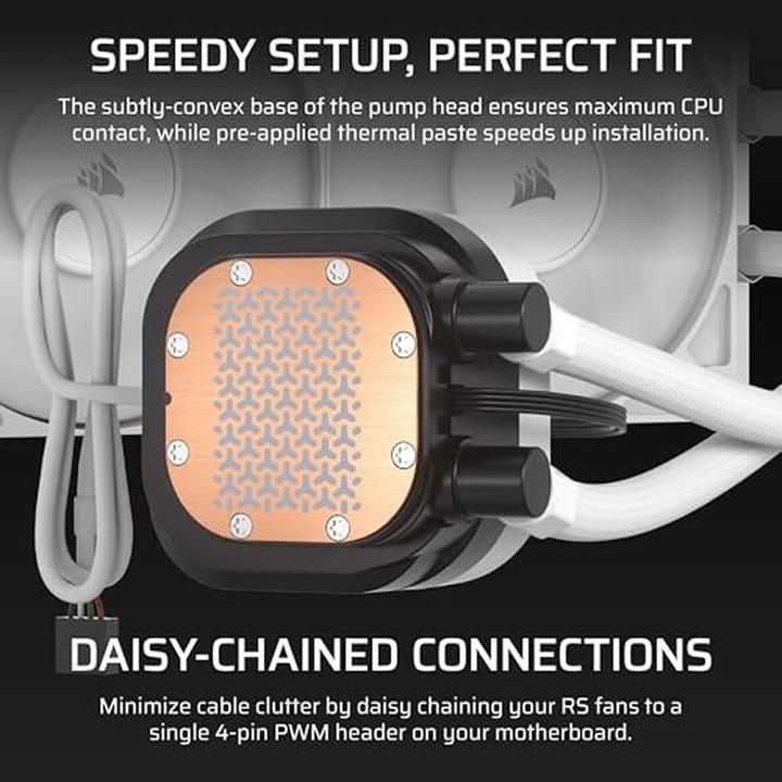 Actual product image Corsair NAUTILUS 360 LCD White, 360mm Radiator, Liquid CPU Cooler