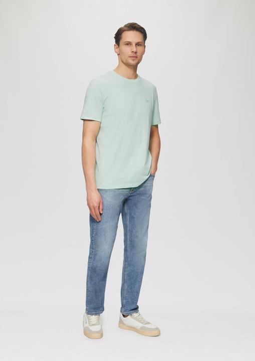 Produktbild S.Oliver T-Shirt T-Shirt mit Flammgarnstruktur und Logo-Print (3XL)