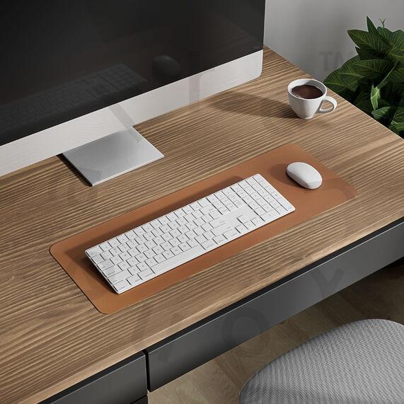 Actual product image Alterzone PAD Desktop Baeredygtig Vegansk Laederoverflade, Cognac Brun