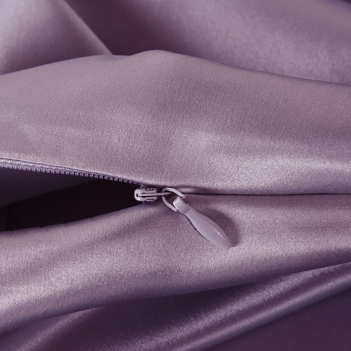 Actual product image Ailoria BEAUTY SLEEP SET Silk Zipper Pillowcase (40x60) (purple) with eye mask (Bedding set, 60 x 40 cm)