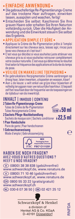 Produktbild Schwarzkopf Re-Nature Re-Pigmentierung Frauen Dunkel (Braun)