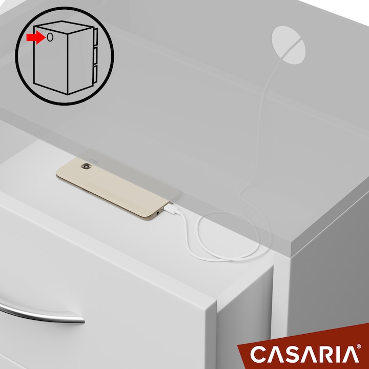 Image du produit Casaria Table de nuit (54 x 39 x 28 cm)