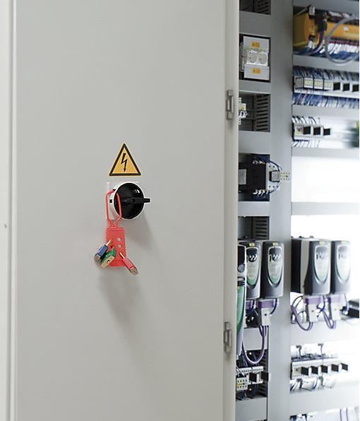 Actual product image Abus Lockout H770 main switch interlock, plastic, red.