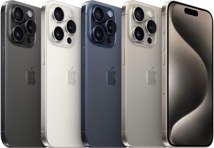 Image du produit Apple iPhone 15 Pro (512 Go, Titane blanc, 6.10", SIM + eSIM, 48 Mpx, 5G)
