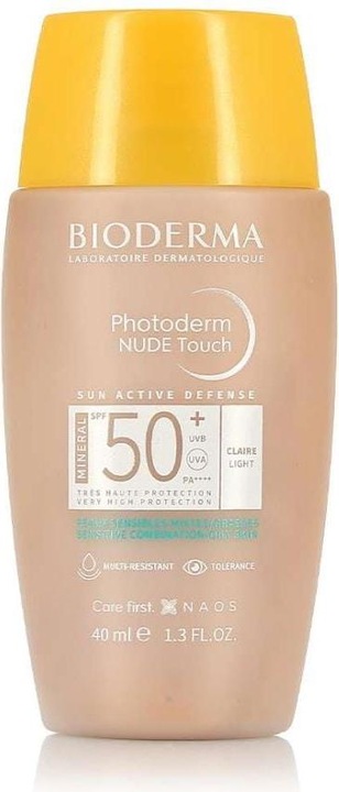 Immagine prodotto Bioderma Photoderm Nude Touch Mineral SPF50+ claire (Crema solare viso, SPF 50, 40 ml)