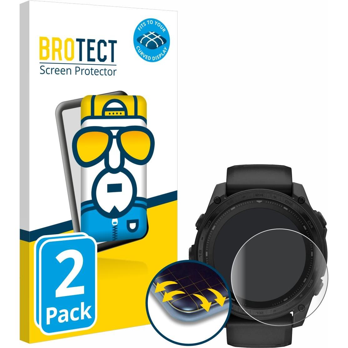 BROTECT Full-Screen Pellicola, Pellicola protettiva per smartwatch, Trasparente