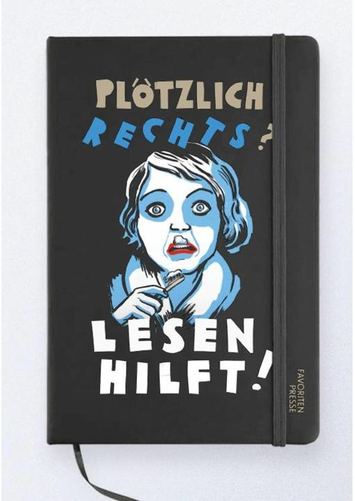 Actual product image Notizbuch Plötzlich rechts? Lesen hilft (A5, Lined, Hardcover)