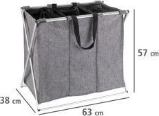 Image du produit Wenko Trio Gris (130 l)