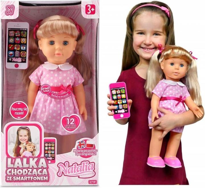Productafbeelding Artyk Natalia Puppe geht mit Smartphone 41cm
