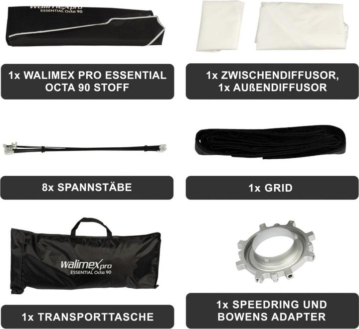 Image du produit Walimex pro Essential Octa 90 (Boîte à lumière, 90 cm)