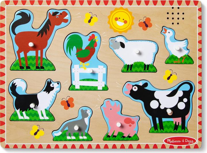 Melissa & Doug MELISSA Farm Animals Sound Puzzle - 8 Pieces (8 Teile)