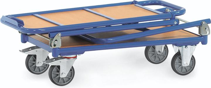 Image du produit Fetra 1140 Chariot à plateaux KW 4, 2 plateaux, plateau rabattable (150 kg, 2)
