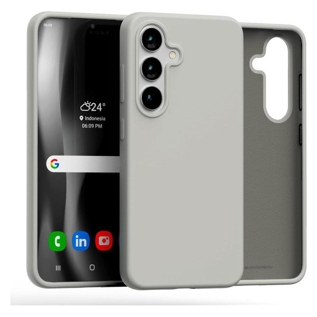 Mercury Grigio Silicone Sam S25 S931 Kamienny /Stone (Samsung Galaxy S25), Cover Smartphone,