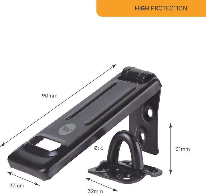 Actual product image Yale Y105B/90/BK Safety catch 90 mm