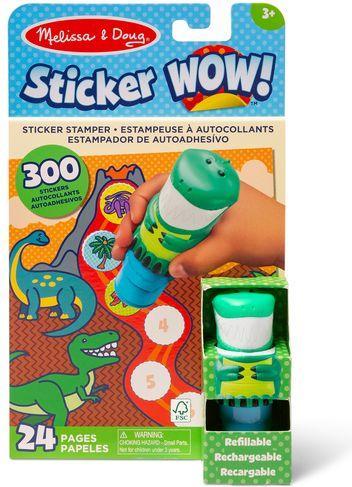 Spin Master Melissa & Doug - Sticker WOW! Dinosaurier Aufkleberstempel & Block