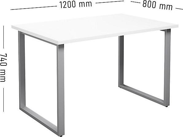 Image du produit kaiserkraft Table polyvalente DUO-O (120 x 80 x 74 cm)