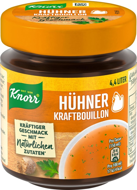 Produktbild Knorr Hühner Kraftbouillon Glas ergibt 4,4 l (4400 ml)