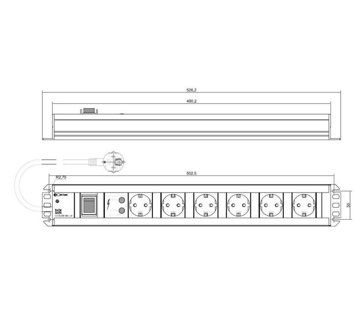 Image du produit Bachmann Barre artisanale (6x, CEE 7/3, 2 m)